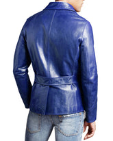 Men Genuine Leather Blazer Sport Coat 07